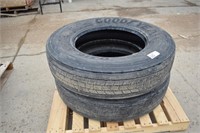 2 - Goodyear 11R x 24.5 Trailer Tires, Loc: *C