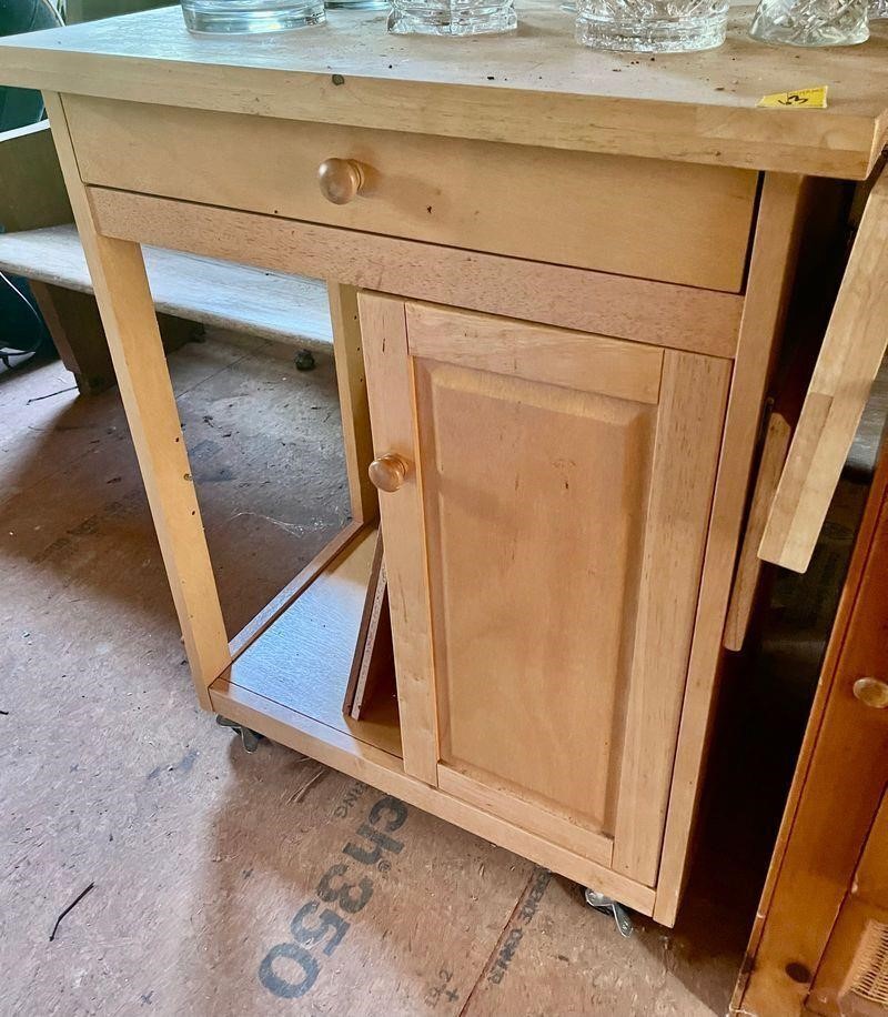 Wooden kitchen island rolling island for kitchen