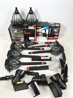 assorted outdoor lighting. May contain
