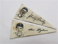 (2) 4" Vintage Felt Pennants: Vern Stephens