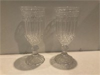 A Pair of Cut Glass Goblets