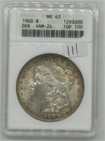 1900 Morgan Silver Dollar MS63 ANACS