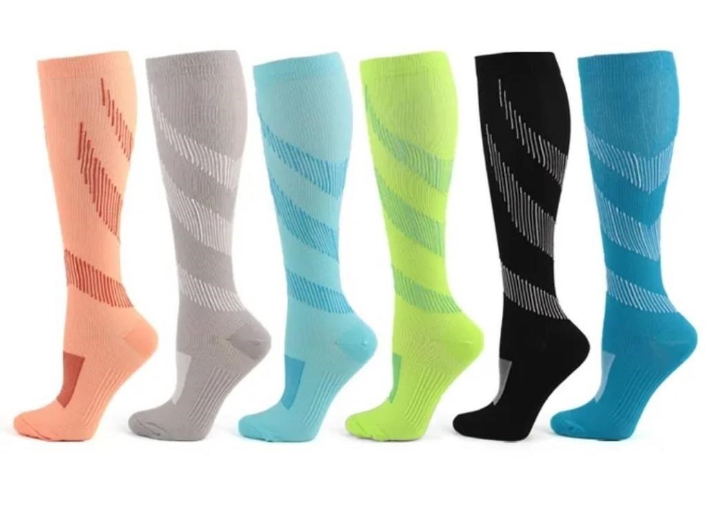 6 PAIRS RUNNING CYCLING OUTDOOR SPORTS SOCKS