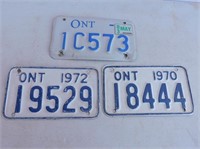 1970 &72  Motorcycle Plates, Etc