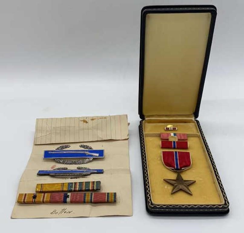 WW2 Bronze Star w/ Case & Other Medals