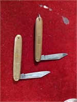 2 Pre Owned Vintage Colonial RI Pocket Knives