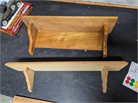 2 Wooden Shelves