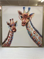Large Giraffe Canvas Picture