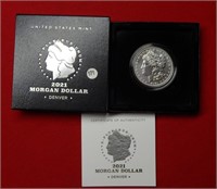 2021 D Morgan Silver Dollar - Box & COA