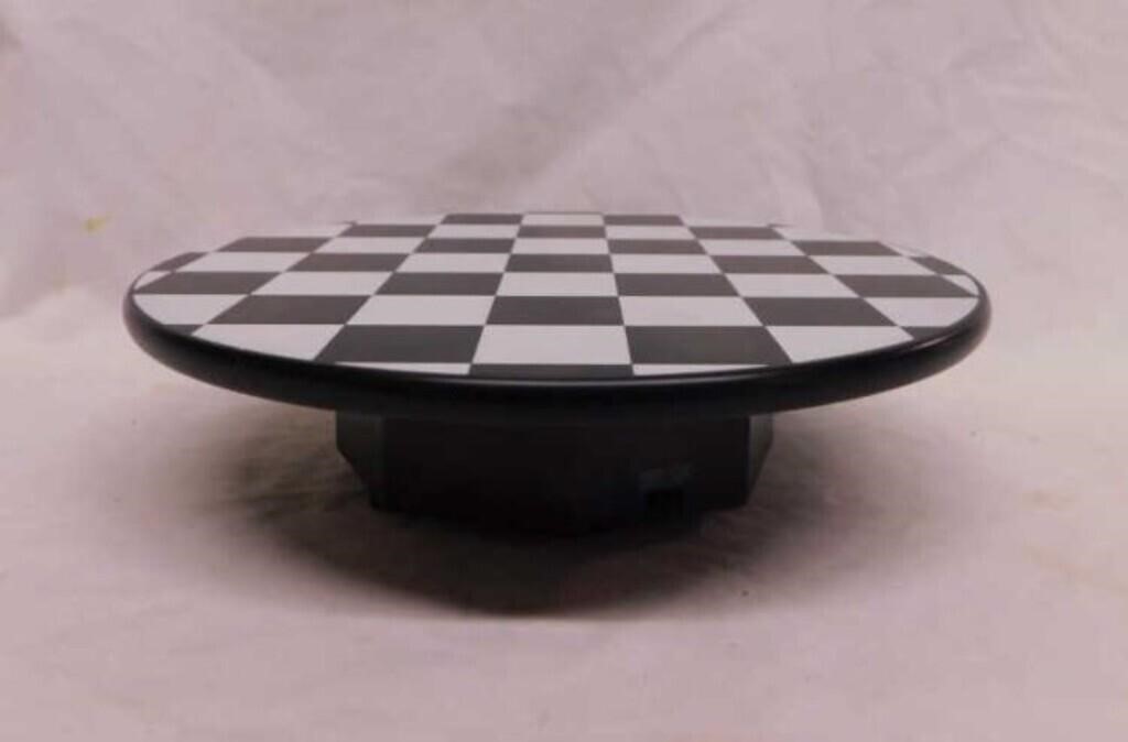 Thomas Pacconi display turn table w/ checkerboard