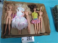 5 Barbie Dolls