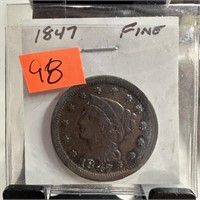 1847 LARGE CENT