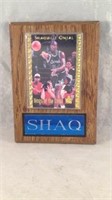 Shaq basketball card with plaque