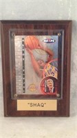 nba hoops basketball shaq card with plaque