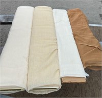 4 Part Bolts of Drapery Fabric. Unknown fibre or