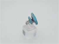 Sterling Silver Turquoise Ring ADJUSTABLE SIZE