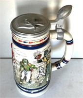 Football themed beer, Stein