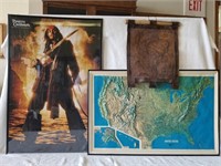 Pirates Poster & Map Lot