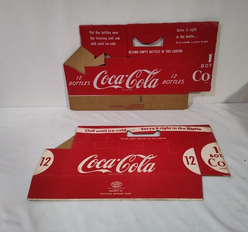 1950's Coca Cola NOS Cardboard Bottle Carriers