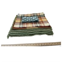 Vintage Plaid and Green Table Linens