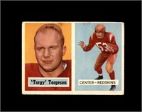 1957 Topps #12 Torgy Torgeson P/F to GD+