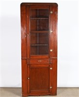 Vintage 7 Ft. Corner Display Cabinet