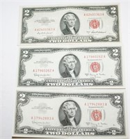 $6.00 Face 1953 Series A Red Seal Note Currency