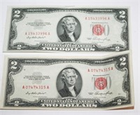 $4.00 Face 1953 Series Red Seal Note Currency