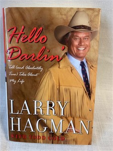 SIGNED Hello Darlin' Larry Hagman Hardback Book