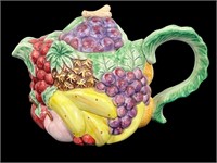 1988 Fitz & Floyd Calypso Fruit Teapot - Vintage