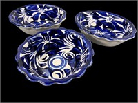 3 Talavera Salsa Bowls - Mexico