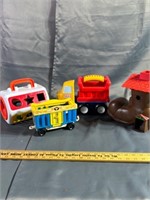Little tikes, dump truck, circus car ,shapes sorte