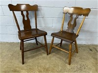 (2) Plank Seat Side Chairs