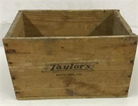 Vintage Taylor’s Wood Crate