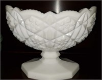 Piece pressed milk glass