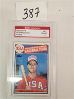 1985 Topps graded Mark McGwire Card