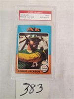 Graded Reggie Jackson 1975 Topps card