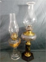 Beautiful Antique Style Oil Lamps Measure From