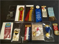 Collection of 12 antique medals and badges -