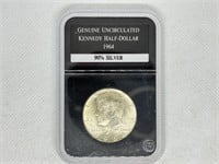 Genuine Uncirculated Kennedy Half Dollar 90% 1964