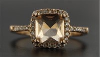 Cushion Cut 3.25 ct Morganite Designer Ring