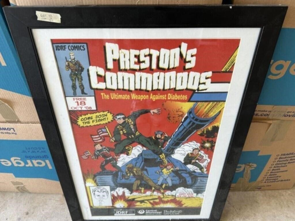 Preston's Commandos Framed Poster