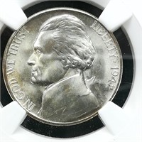 1942 S Jefferson Nickel 5C MS66 NGC