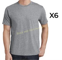 (6) New Medium Port & Company Fan Favorite T-Shirt