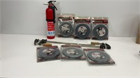 (6) 6x.75’’ grinder wheels, new fire extinguisher
