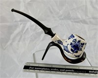 Vintage Delft Blue Zenith Porcelain ceramic pipe