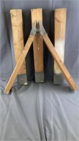 2 Pairs Of Wood Saw Horse Legs