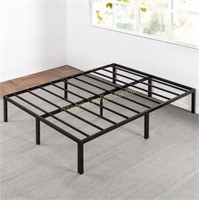 18" Metal Platform Bed With Steel Slats Queen