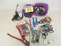 Lot of Assorted Tools & DIY Items - Scissors,
