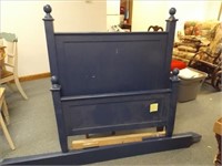 Twin "Blue" Cannonball Bed w/ Rails